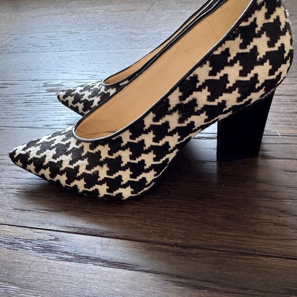 Nine West Houndstooth Block Heel Pumps – Size 6.5 - Picture 1 of 4